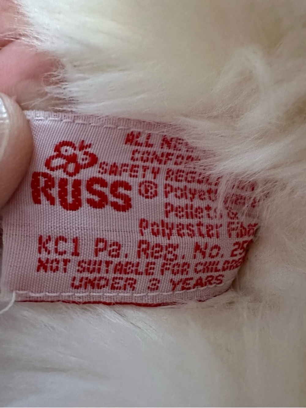 Creamsicle Russ Berrie stuffed polar bear plush cuddle collectible - Picture 6 of 7
